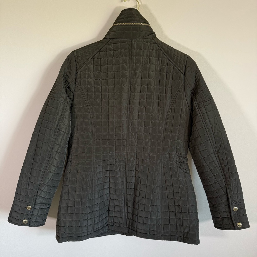 NWT Michael Kors Women’s Quilted Anorak Coat Dark Green Moss Gold Hardware M - Picture 7 of 14